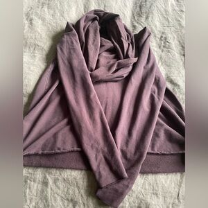 Gaia Conceptions hemp fleece brown cacao cowl top l large organic